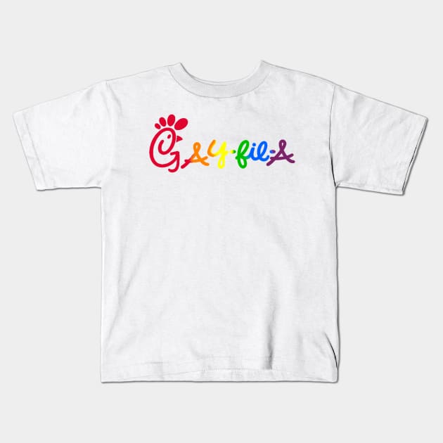 Gay-fil-a Kids T-Shirt by Art of V. Cook